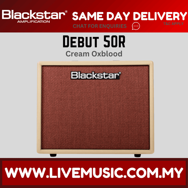 Blackstar Debut 50R 50 Watt Combo Guitar Amp - Cream Oxblood ( Debut50R / Debut-50R )