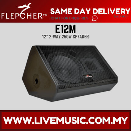 Flepcher E-12M 12'' 2-way Professional Loudspeaker ( E12M / E 12M )