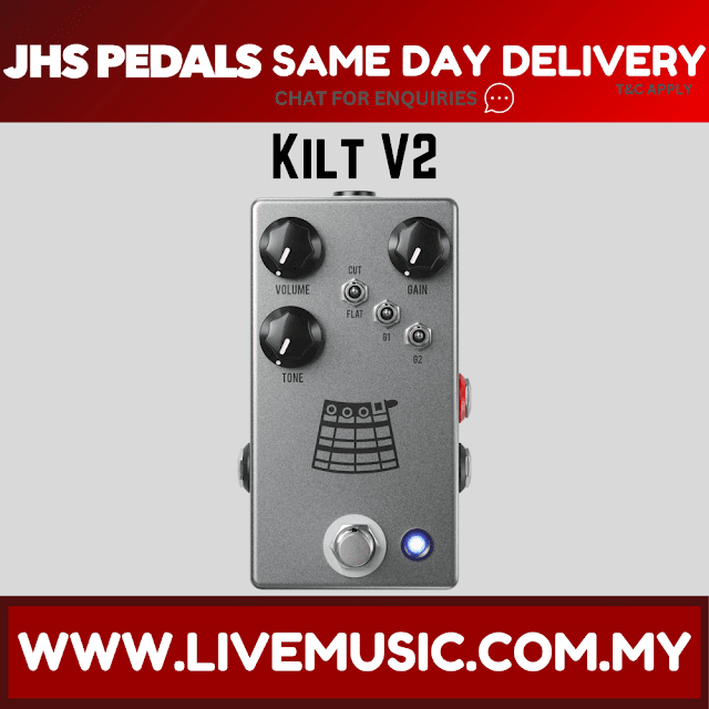 JHS The Kilt V2 Overdrive Guitar Effects Pedal