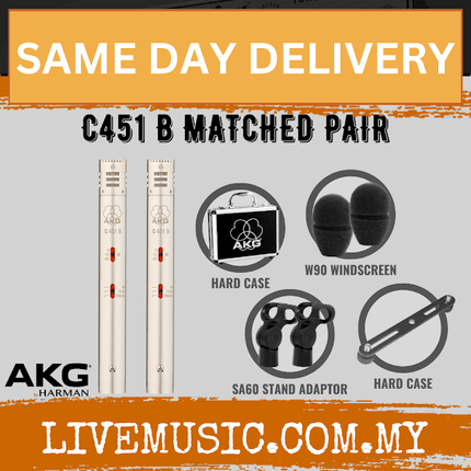 AKG C 451 B Small-diaphragm Condenser Microphone - Each / Pair (C451B)