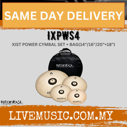 Istanbul Agop Xist Brilliant Pro Set 14 Inch Hi-Hats 16" Crash 18" China 20" Ride Cymbal (IXPWS4)