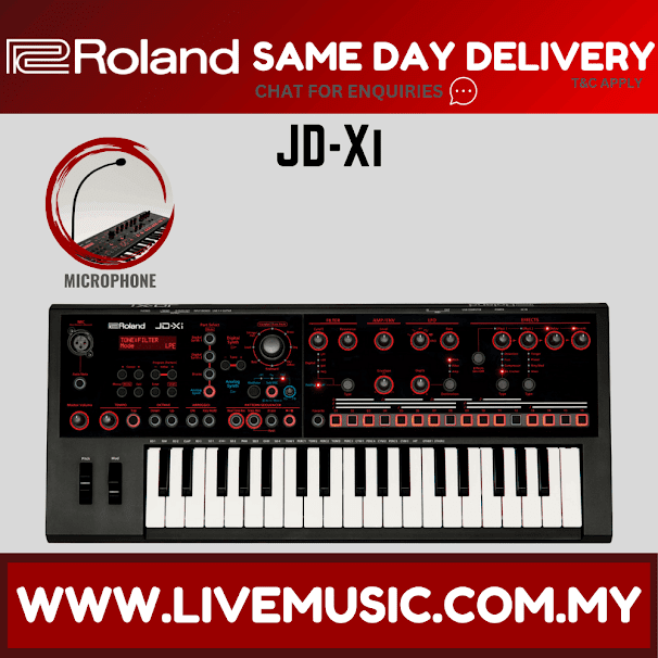 Roland JD-Xi - Interactive Analog/Digital Crossover Synthesizer with Adapter (JDXi/JD Xi)