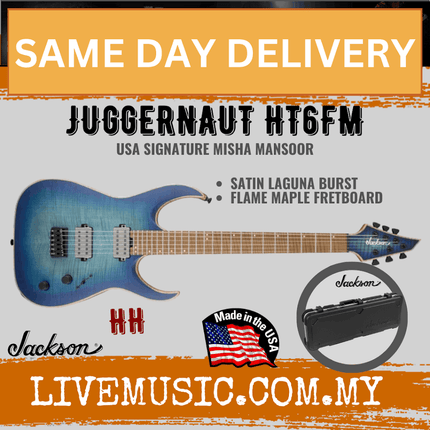 Jackson HT6FM USA Pro Series Misha Mansoor Juggernaut Electric Guitar - Satin Laguna Burst (HT-6-FM/HT 6 FM)