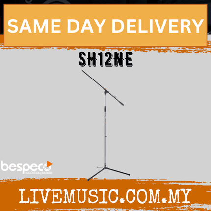 Bespeco SH12NE StandHard Microphone Boom Stand ( SH 12 NE / SH-12-NE )