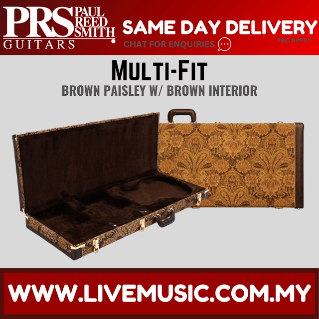 PRS Multi-Fit Guitar Case, Brown Paisley w/ Brown Interior