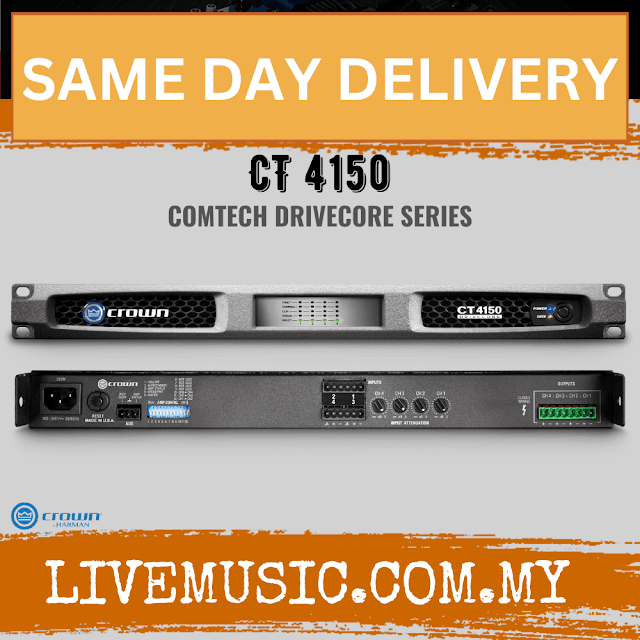 Crown CT 4150 Four-channel, 125W @ 4Ω Power Amplifier ( CT-4150 / CT4150 )