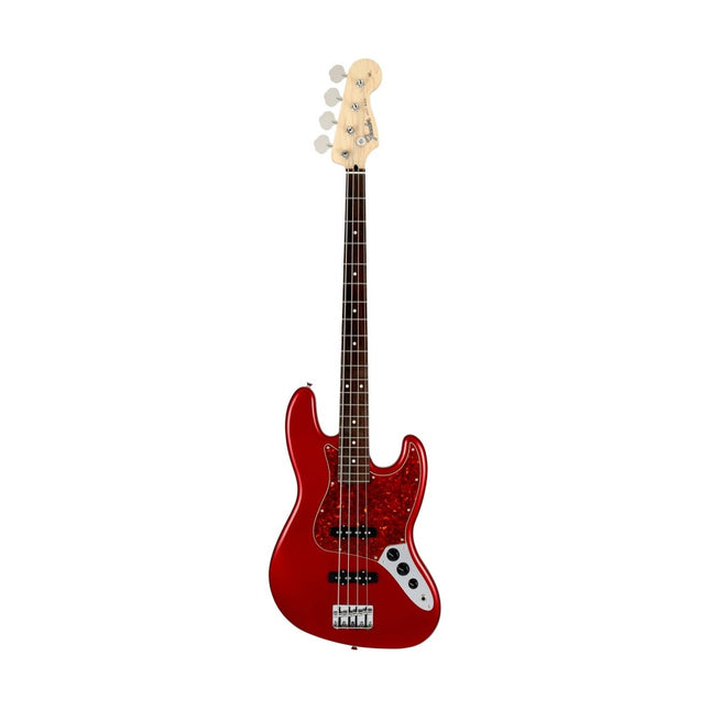 Fender Japan Hybrid II Jazz Bass Guitar, Rosewood Fretboard with Gig Bag - Candy Apple Red