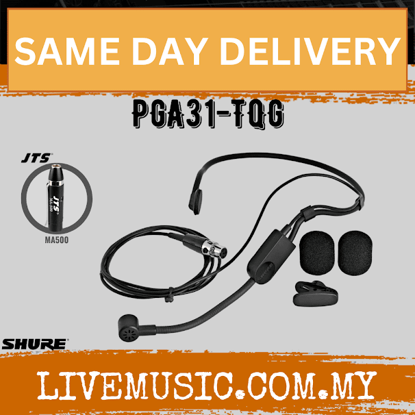 Shure PGA31-TQG Headset Condenser Microphone With JTS MA500 ( MA-500 / PGA31TQG / PGA31 TQG )