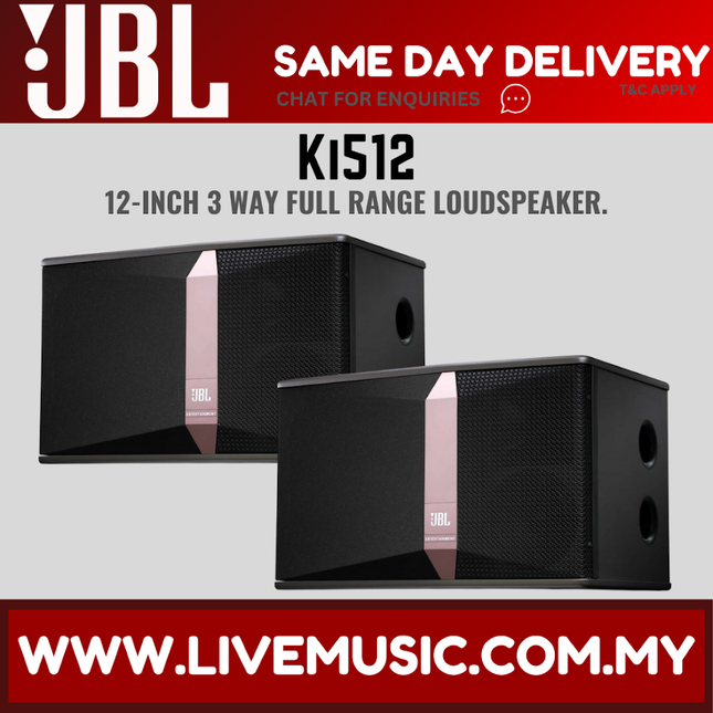 JBL Ki512 Ki Series Karaoke Speaker 3 Way Full Range Loudspeaker ( Ki-512 Ki 512 )