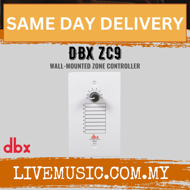 Dbx By Harman ZC9 8-SOURCE SELECT OS ZC 9 Wall Mounted 8 Position Zone Controller ( ZC-9 / ZC 9 )