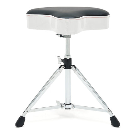 Gibraltar 6608MSW Motocycle Style Vinyl Seat Drum Throne - White Sparkle (6608-MSW/6608 MSW)