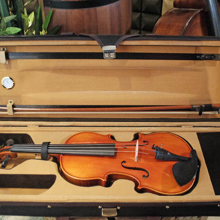 Kadenza V-002D 4/4 Solid Top Spruce Wood Violin w/HardBag, FB Ebony - ( V002D V 002D )