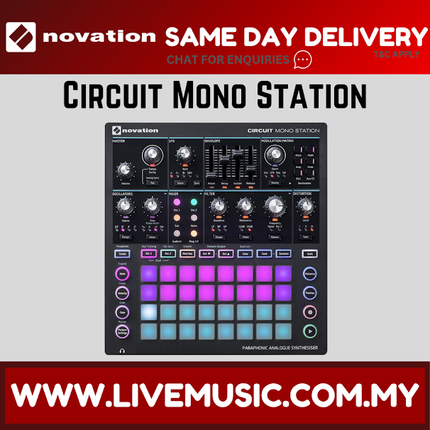 Novation Circuit Mono Station Paraphonic Synthesizer With Three Sequencer