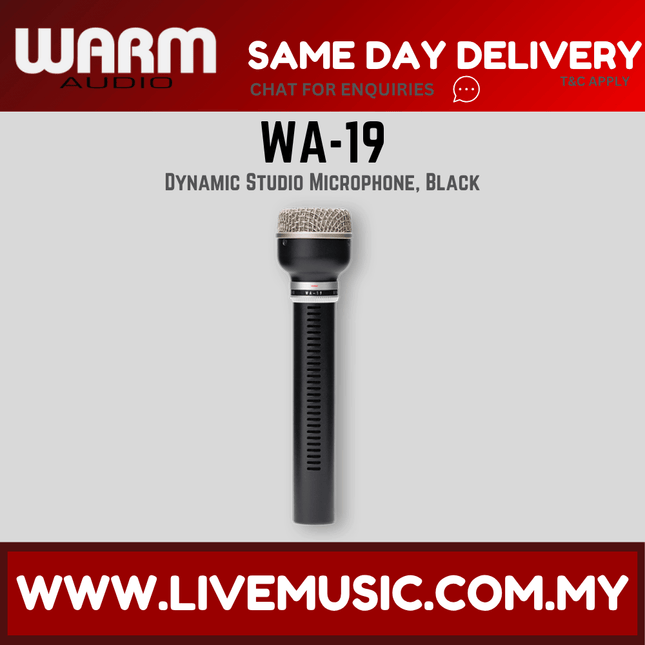 Warm Audio WA-19 Dynamic Studio Microphone, Black ( WA19 WA 19 )