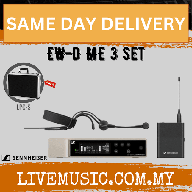 Sennheiser EW-D ME3 SET Digital Wireless Cardioid Headset Microphone System ( EWD ME3 SET )
