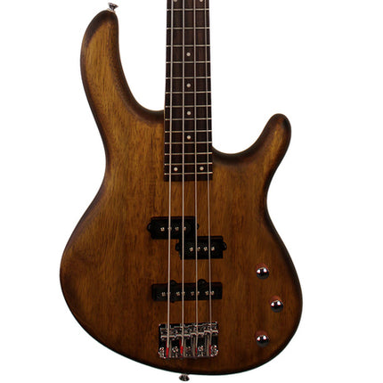Cort Action PJ Electric Bass Guitar Jatoba Fretboard with Bag - Open Pore Walnut (ActionPJ/Action-PJ)