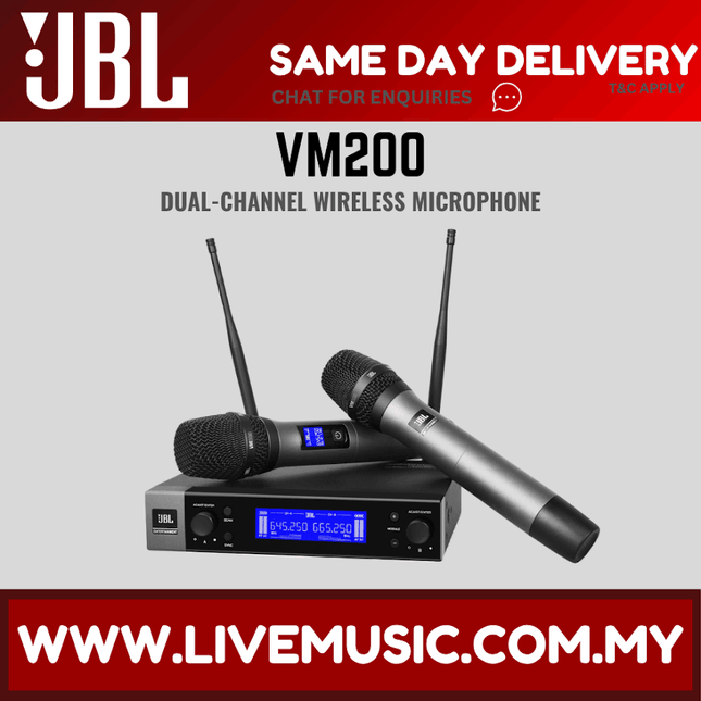 JBL VM200 Dual-Channel Wireless Microphone System - ( VM 200 VM-200 )