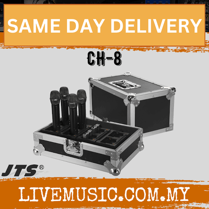 JTS CH-8 8 Slot Charger for UF-20/R-4/RU-G3 Series c/w 16 Pieces Chargeable Batteries (CH 8 CH8)