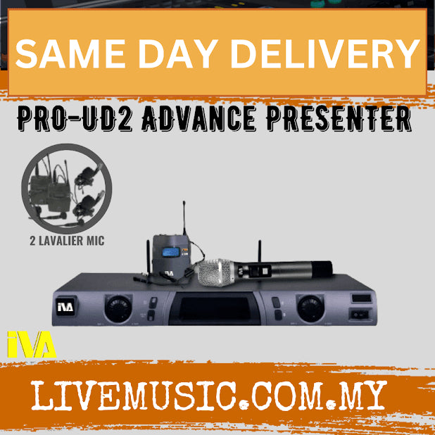 IVA PRO-UD2 AD PRESENTER Professional UHF Wireless Microphone System ( PRO UD2 / PROUD2 )