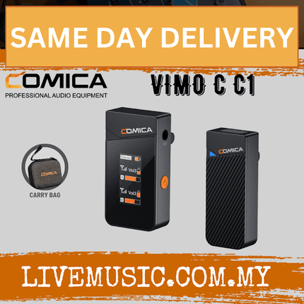 Comica Audio Vimo C C1 2.4G Dual- channel Mini Wireless Microphone  With Charging Case (VIMOCC1)