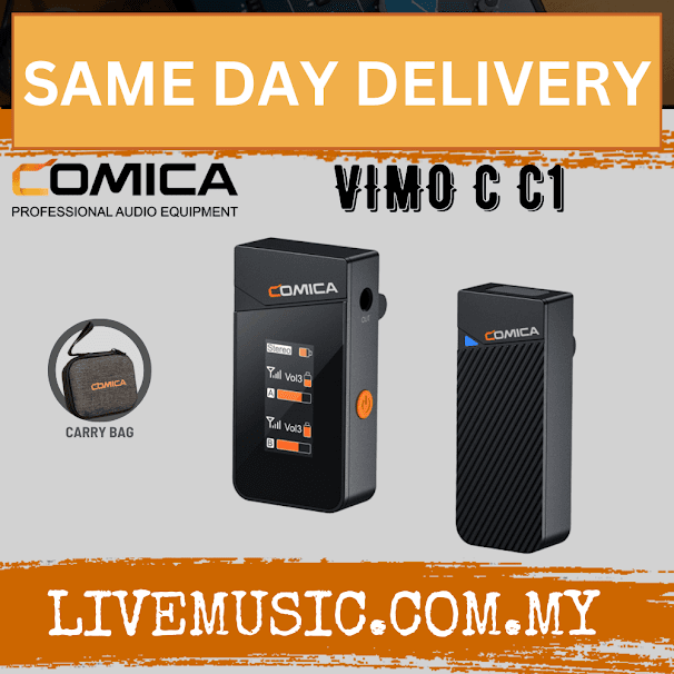 Comica Audio Vimo C C1 2.4G Dual- channel Mini Wireless Microphone  With Charging Case (VIMOCC1)