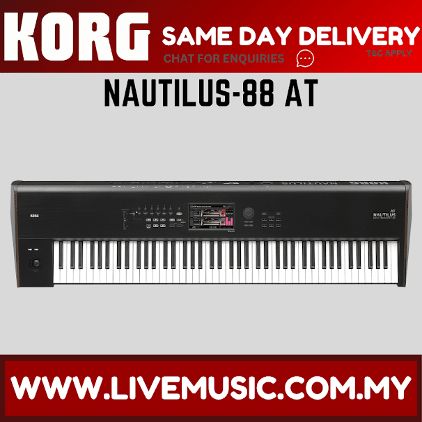 Korg Nautilus AT 88 88-Key Synthesizer Workstation with Aftertouch (NAUTILUSAT88/NAUTILUS-88)