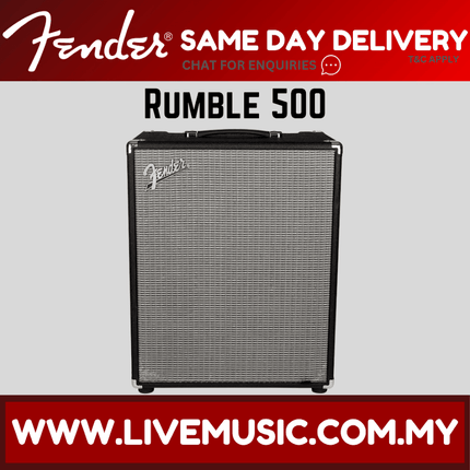 Fender Rumble 500 - 500 watts, 2x10" Bass Amplifier (Rumble500) - Black / Ivory