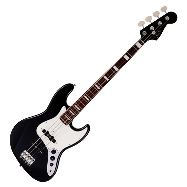 Fender Japan Traditional II Late 60s Jazz Bass Guitar, Rosewood Fretboard - Black