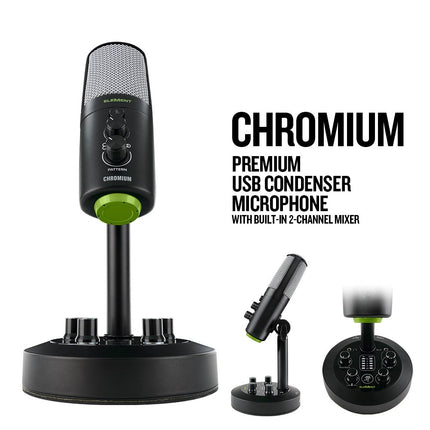 Mackie EM-CHROMIUM USB Condenser Microphone with 2-channel Mixer (EMCHROMIUM/EM CHROMIUM)