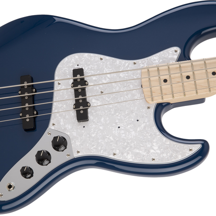 Fender Japan Hybrid II Jazz Bass Guitar, Maple Fretboard - Indigo Transparent