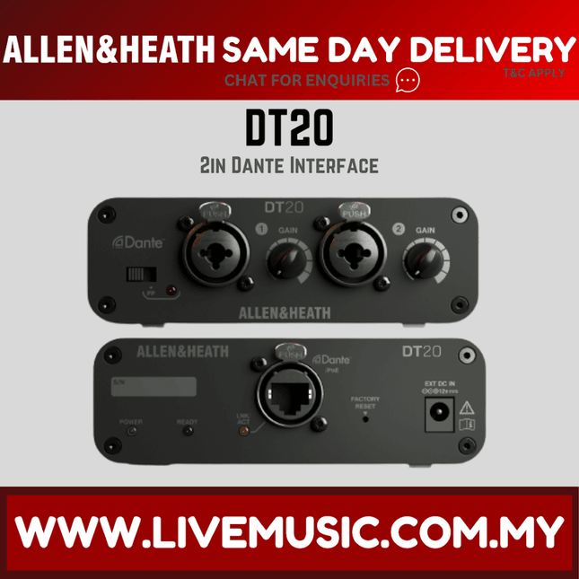 Allen & Heath DT20 Dante Input Interface ( DT20 / DT-20 )