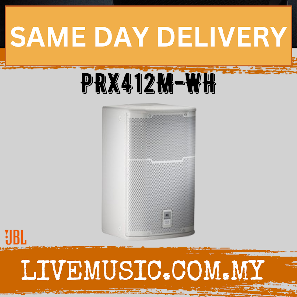 JBL PRX412M 1200W 12 inch Passive Speaker - White - Each / Pair ( PRX-412M / PRX 412M )