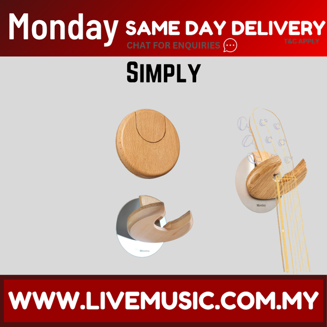 Kadenza Monday Guitar Holder Wooden Creative Hanger Holder for Guitar, Violin, Ukulele ( LMC )
