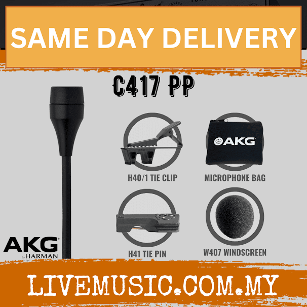 AKG C417 PP Professional Lavalier Microphone with standard XLR connector (C417PP)