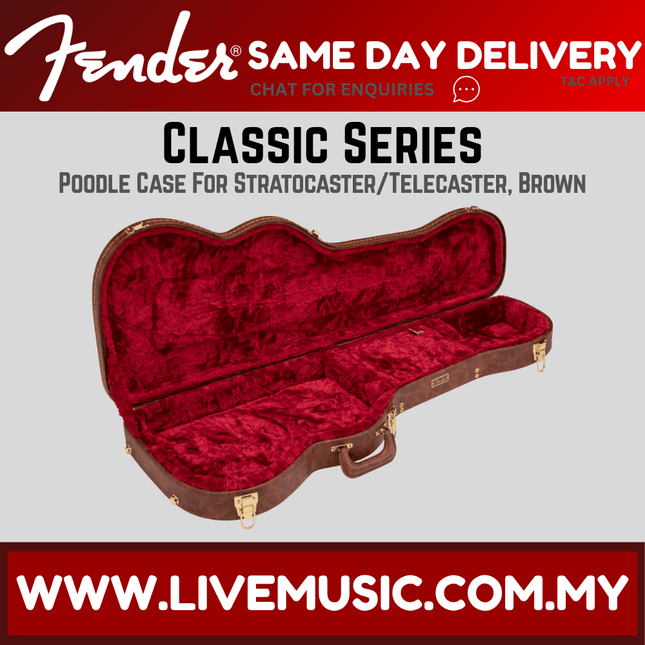 Fender Classic Series Stratocaster/Telecaster Poodle Case, Brown