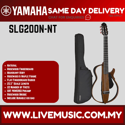 Yamaha SLG200N Silent Guitar Package, Nylon-string - ( SLG-200N / SLG 200N )