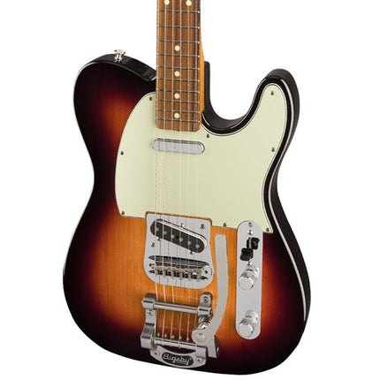 Fender Vintera 60s Telecaster Electric Guitar with Bigsby, Pau Ferro Fretboard with Gig Bag - 3-Tone Sunburst
