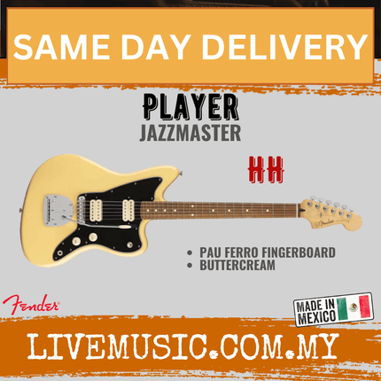 Fender Player Jazzmaster Electric Guitar, Pau Ferro Fretboard - Buttercream