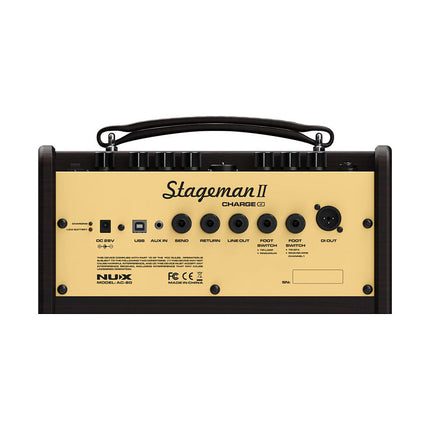Nux AC80 Stageman II 80watt Charge Battery-Powered Acoustic Amplifier (AC-80)