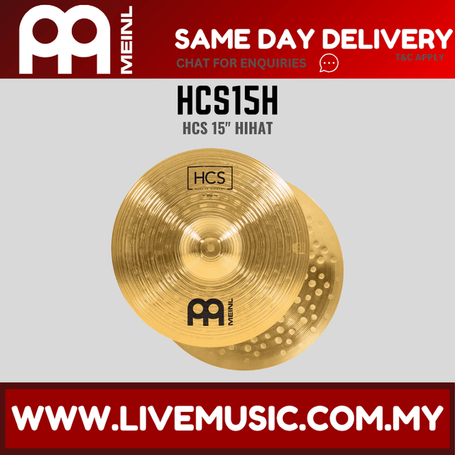 Meinl Cymbal HCS15H 15inch HCS HiHat (Pair)
