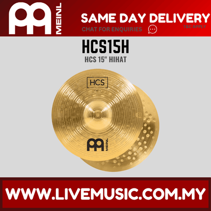Meinl Cymbal HCS15H 15inch HCS HiHat (Pair)