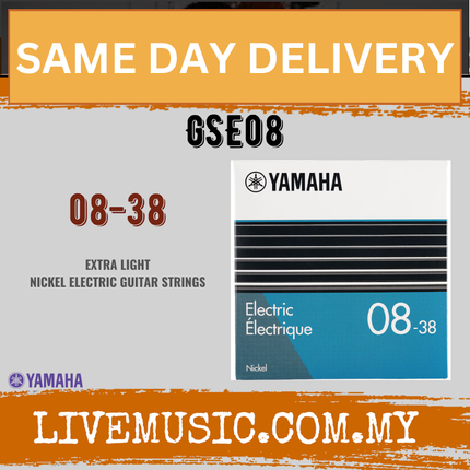 Yamaha GSE08 6-String Nickel Wound Electric Strings (08-38) ( GSE-08 GSE 08 )