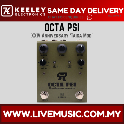 Keeley Octa Psi XXIV Anniversary "Taiga Mod" Transfigurating Fuzz w/Polyphonic Pitch Shifting Pedal