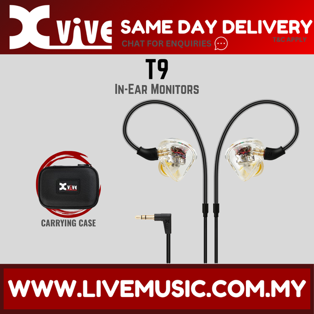 Xvive T9 In-ear Monitors Earphones ( T-9 / T 9 )