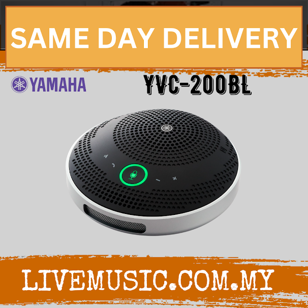 Yamaha YVC-200 Portable USB Speakerphone - Black / White ( YVC200 / YVC 200 )