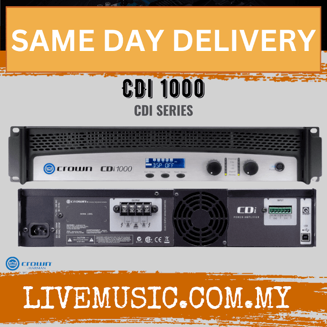 Crown CDi 1000 500W 2-channel 70V Power Amplifier ( CDi-1000 / CDi1000 )