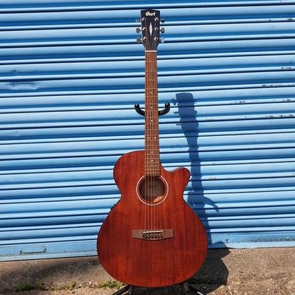 Cort SFX-MEM - Acoustic-Electric Guitar Mahogany Top, Merbau Fretboard with Gig Bag - Open Pore (SFX MEM/SFXMEM)