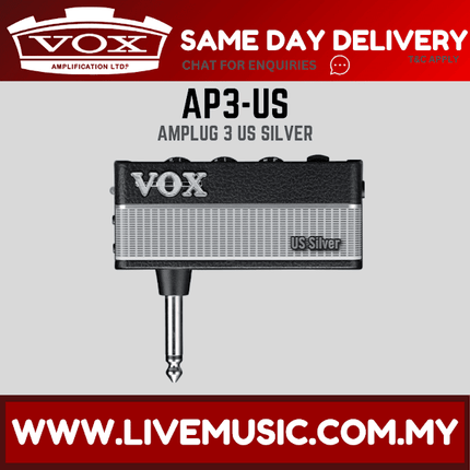 Vox amPlug 3 US Silver Headphone Guitar Amp (amPlug3 / AP3-US)