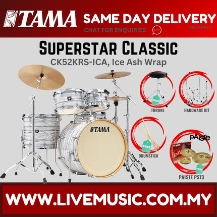 Tama Superstar Classic CK52KRS 5-Piece Drum Set With Paiste PST3 Cymbal Set - ( CK-52KRS )