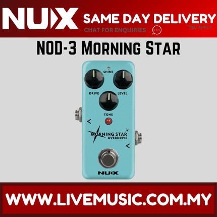 Nux NOD-3 Morning Star Overdrive Effects Pedal (NOD3)